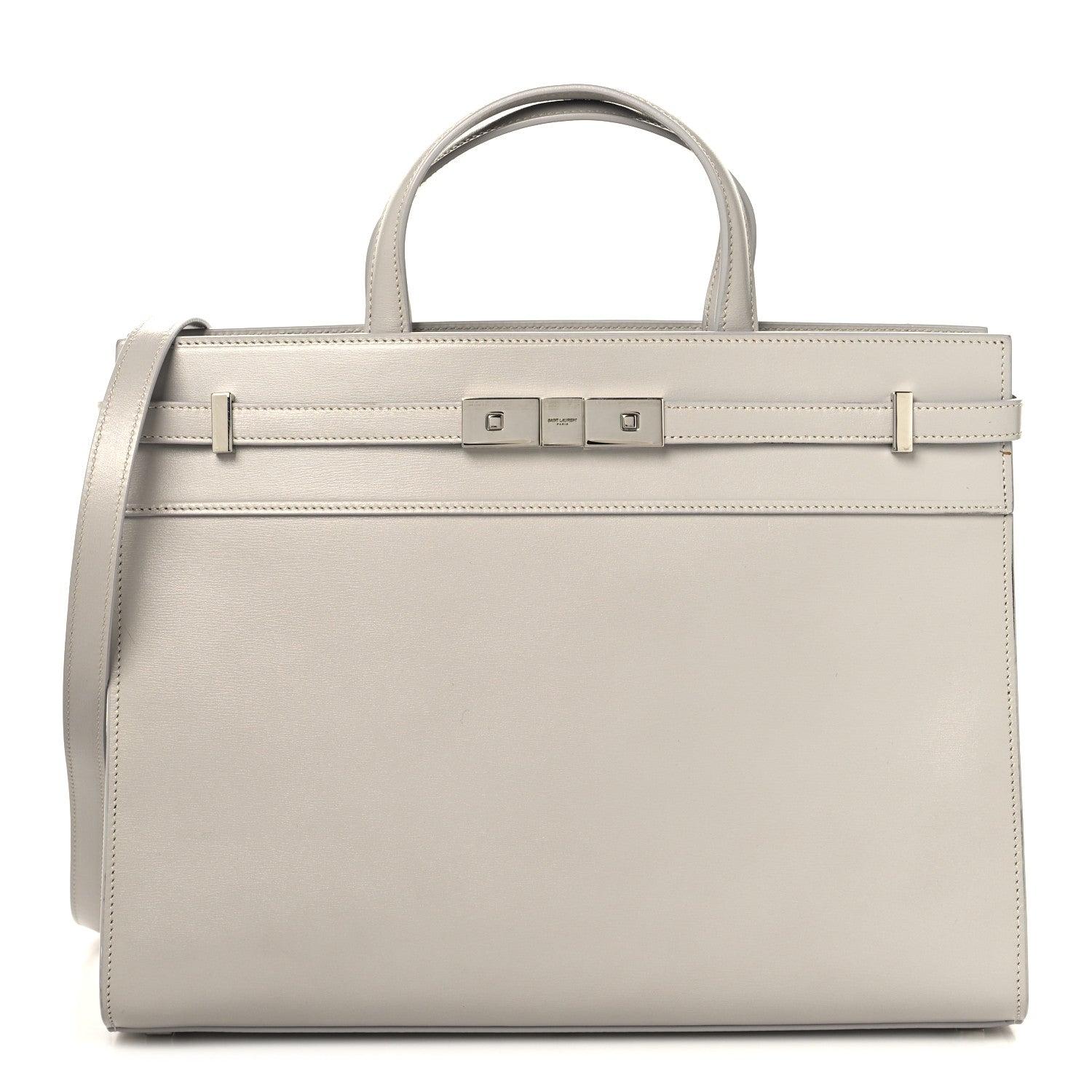 Calfskin Small Manhattan Shopper Tote Granite