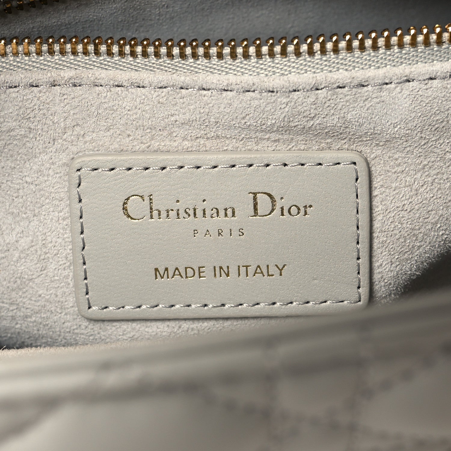 Lambskin Cannage Medium Lady Dior Grey