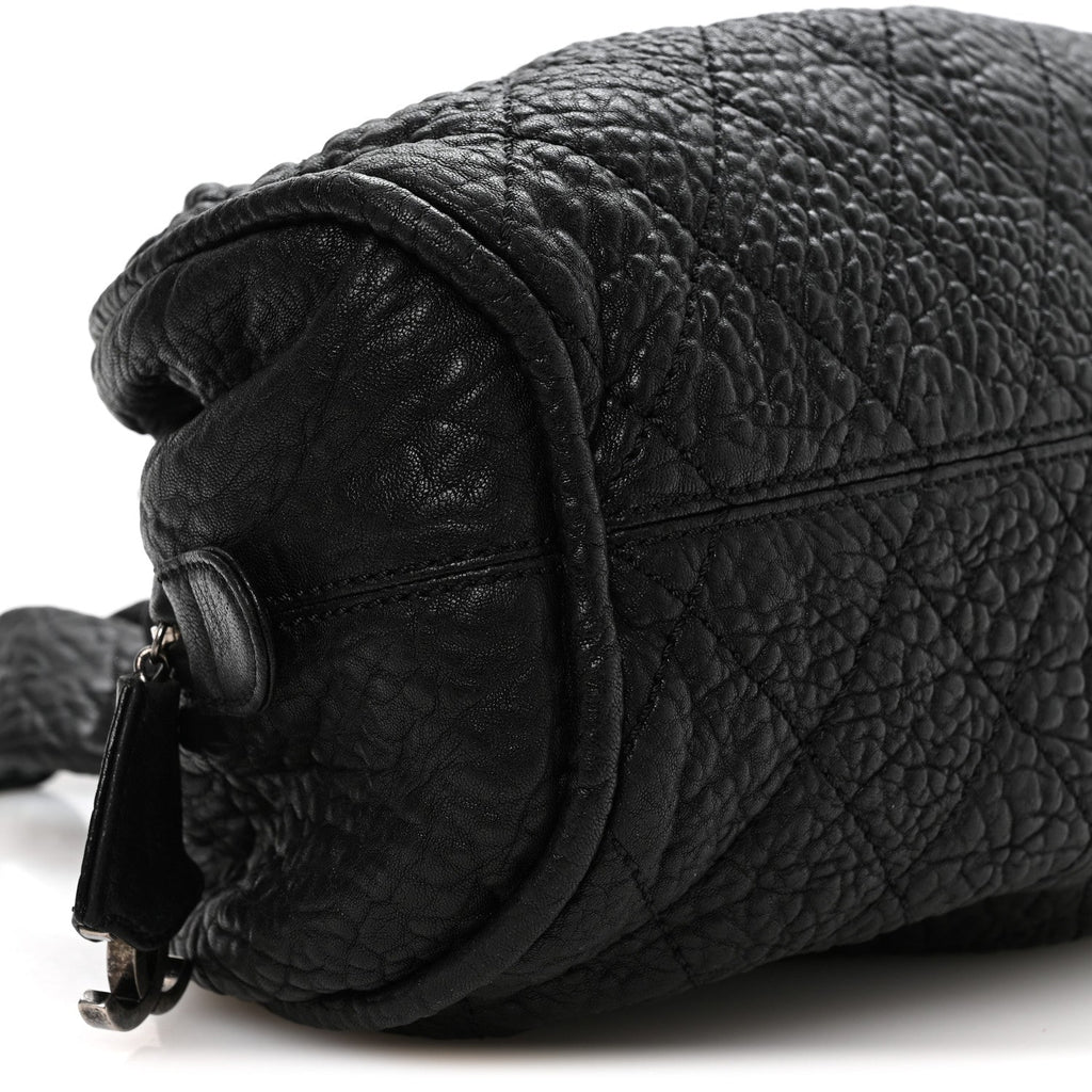 Distressed Lambskin Le Marais Bowler Black