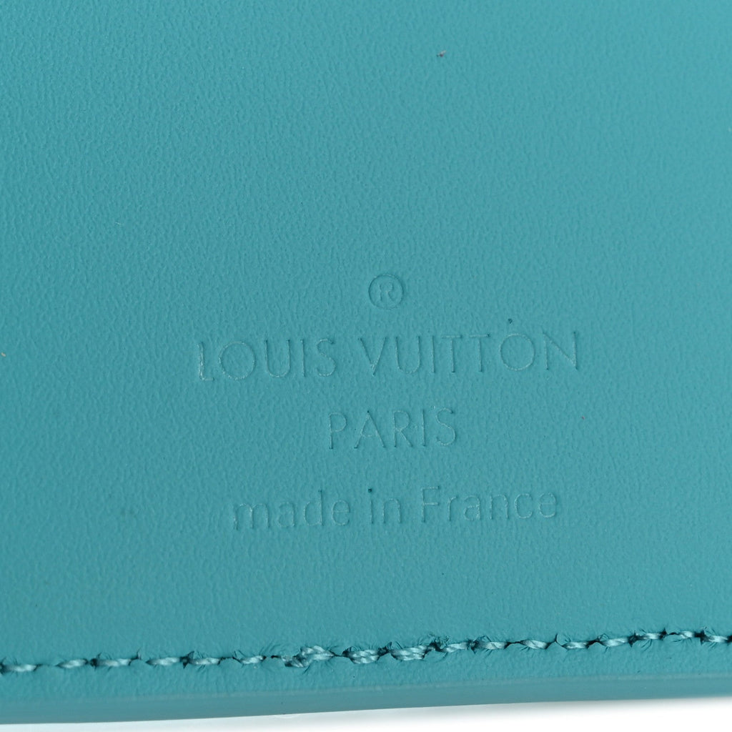 Taurillon Monogram Pocket Organizer Turquoise