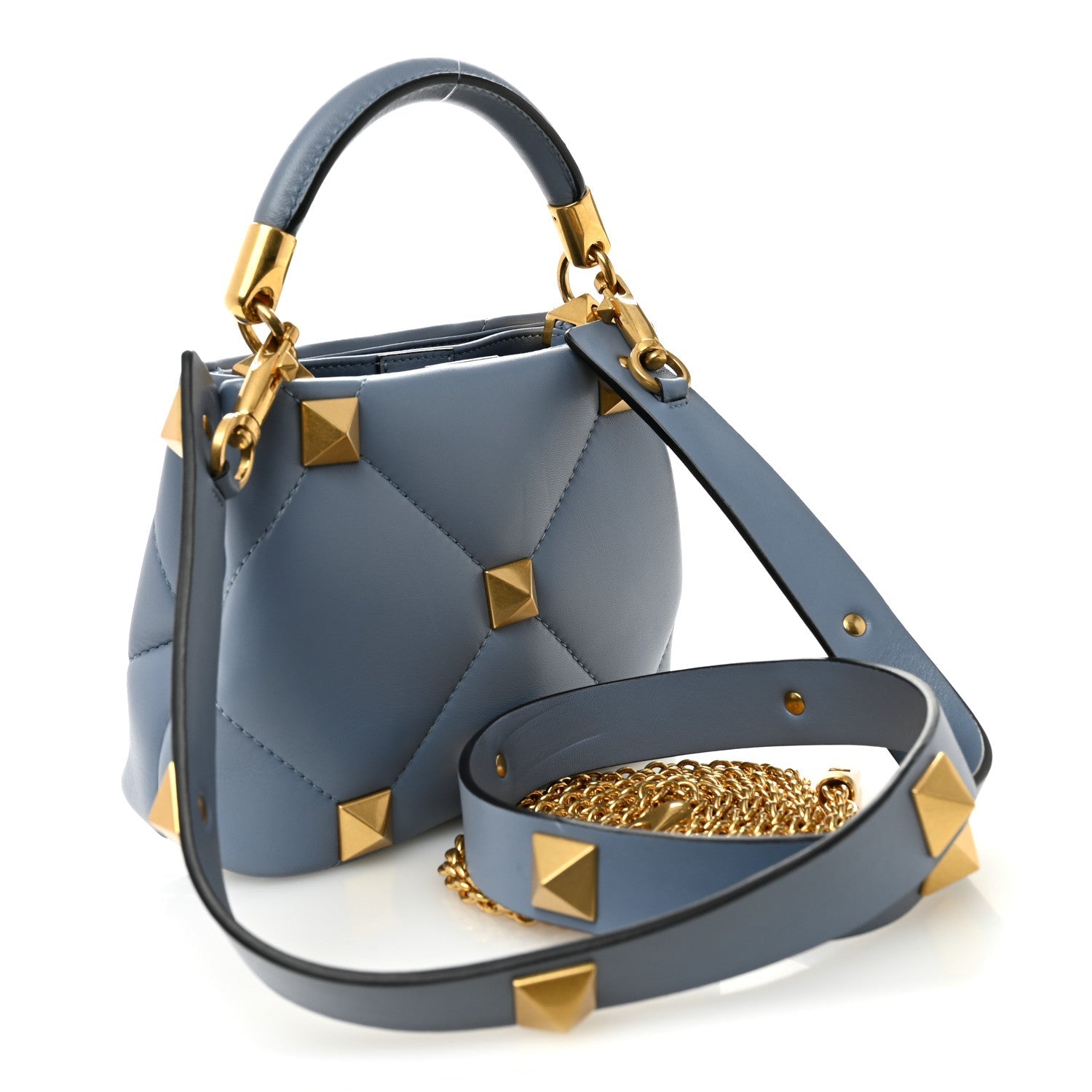 Nappa Mini Roman Stud The Handle Bag Niagara