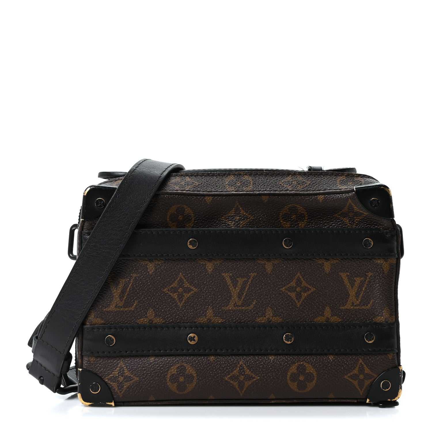 Monogram Macassar Handle Soft Trunk Black