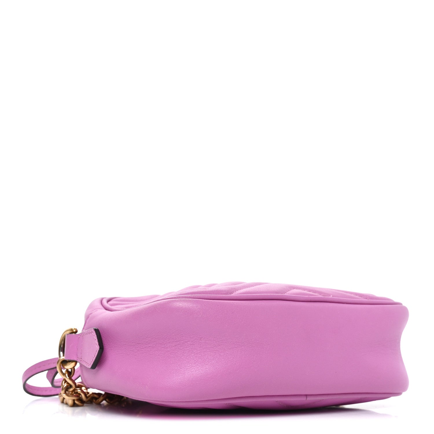 Calfskin Matelasse Mini GG Marmont Chain Shoulder Bag Candy Mousse