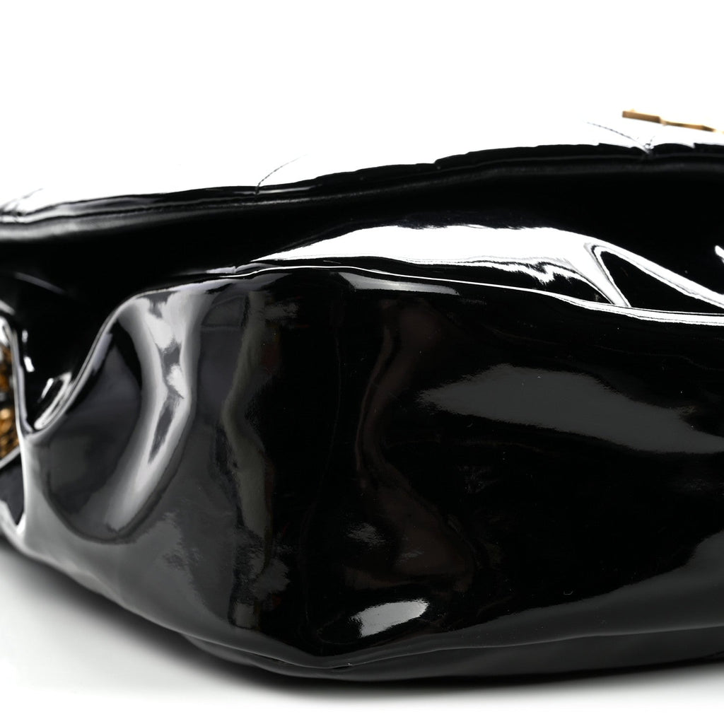 Patent Matelasse Monogram Large Jamie 4.3 Black