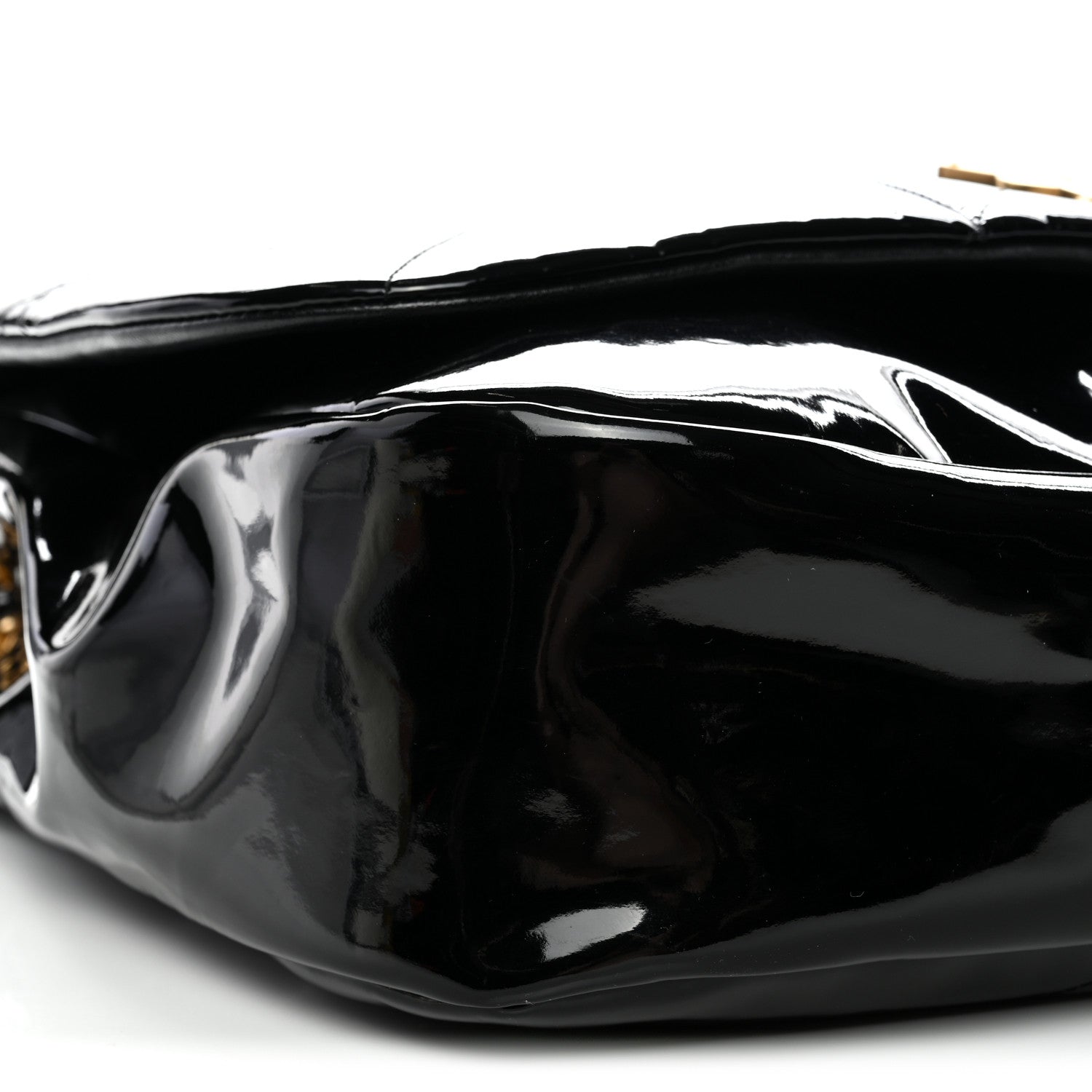 Patent Matelasse Monogram Large Jamie 4.3 Black