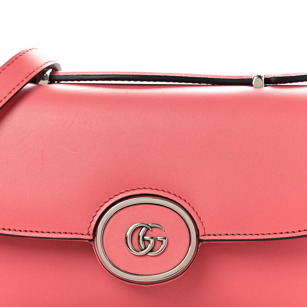 Senna Calfskin Petite GG Top Handle Shoulder Bag Pink