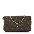 Monogram Pochette Felicie Chain Wallet Fuchsia