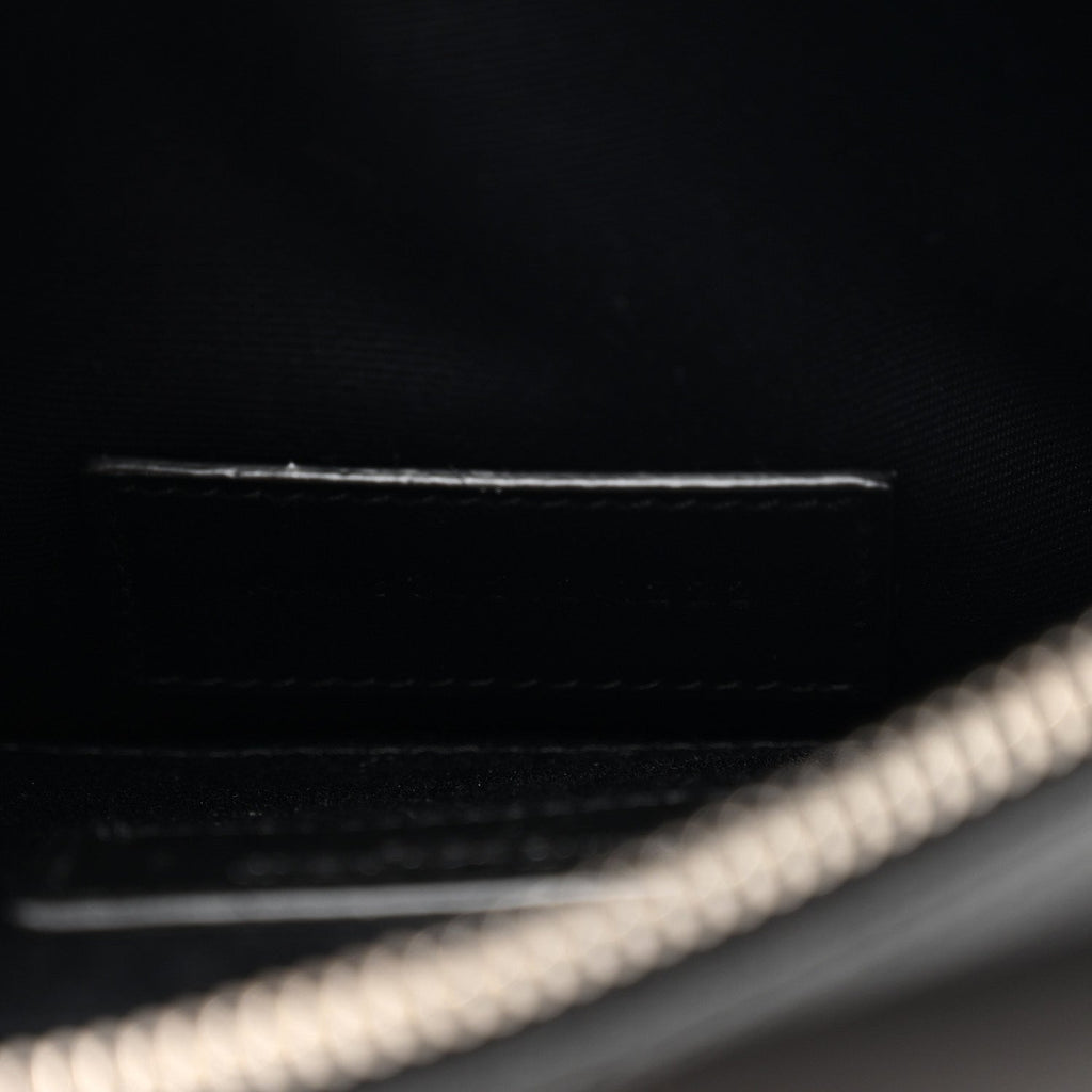 Grain De Poudre Chevron Monogram Bill Pouch Black