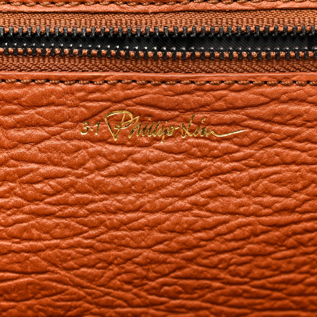 Textured Calfskin Large Pashli Satchel Amber