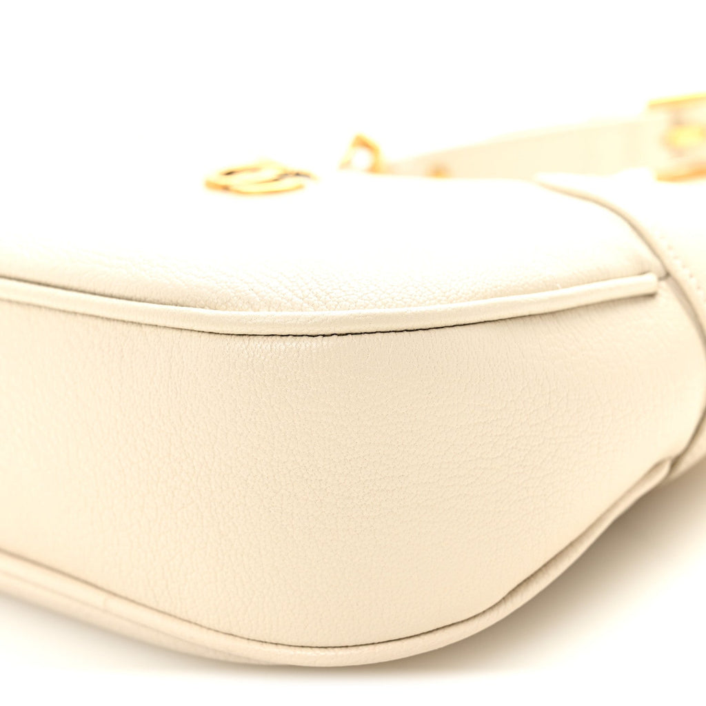 Goatskin Small Aphrodite Shoulder Bag Mystic White