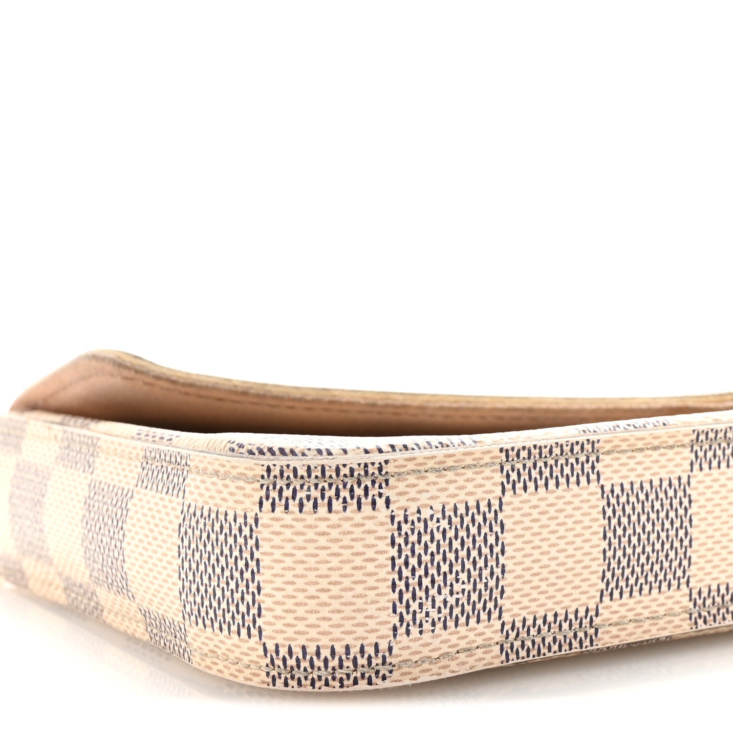 Damier Azur Pochette Felicie Chain Wallet Rose Ballerine