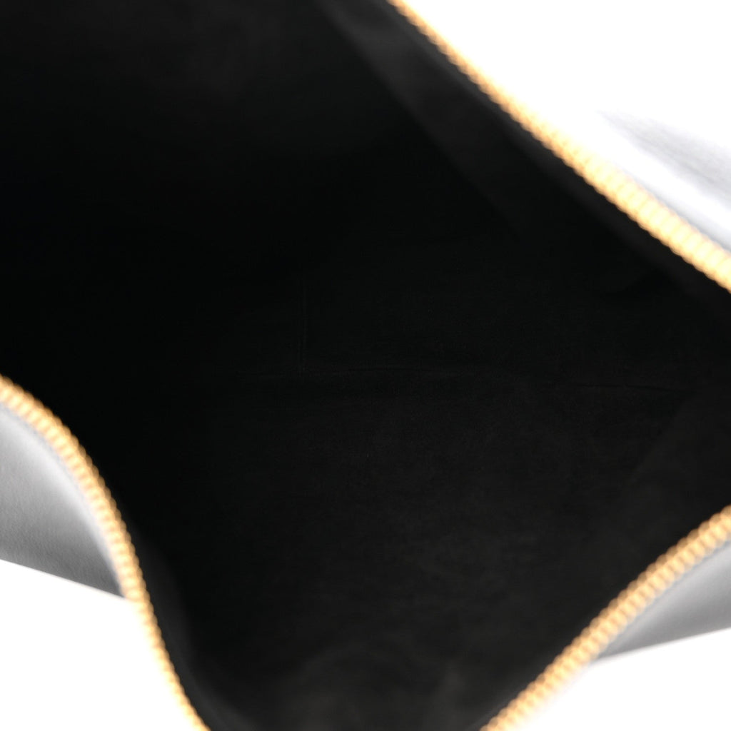 Supple Calfskin Medium Triomphe Heloise Shoulder Bag Black