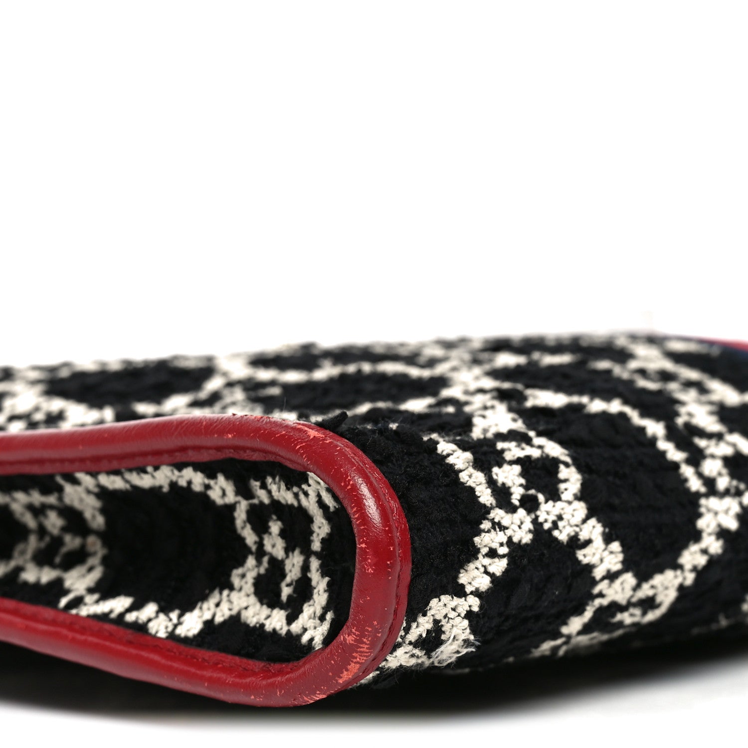 Tweed GG Monogram Large Rajah Chain Tote Romantic Cherry Black White