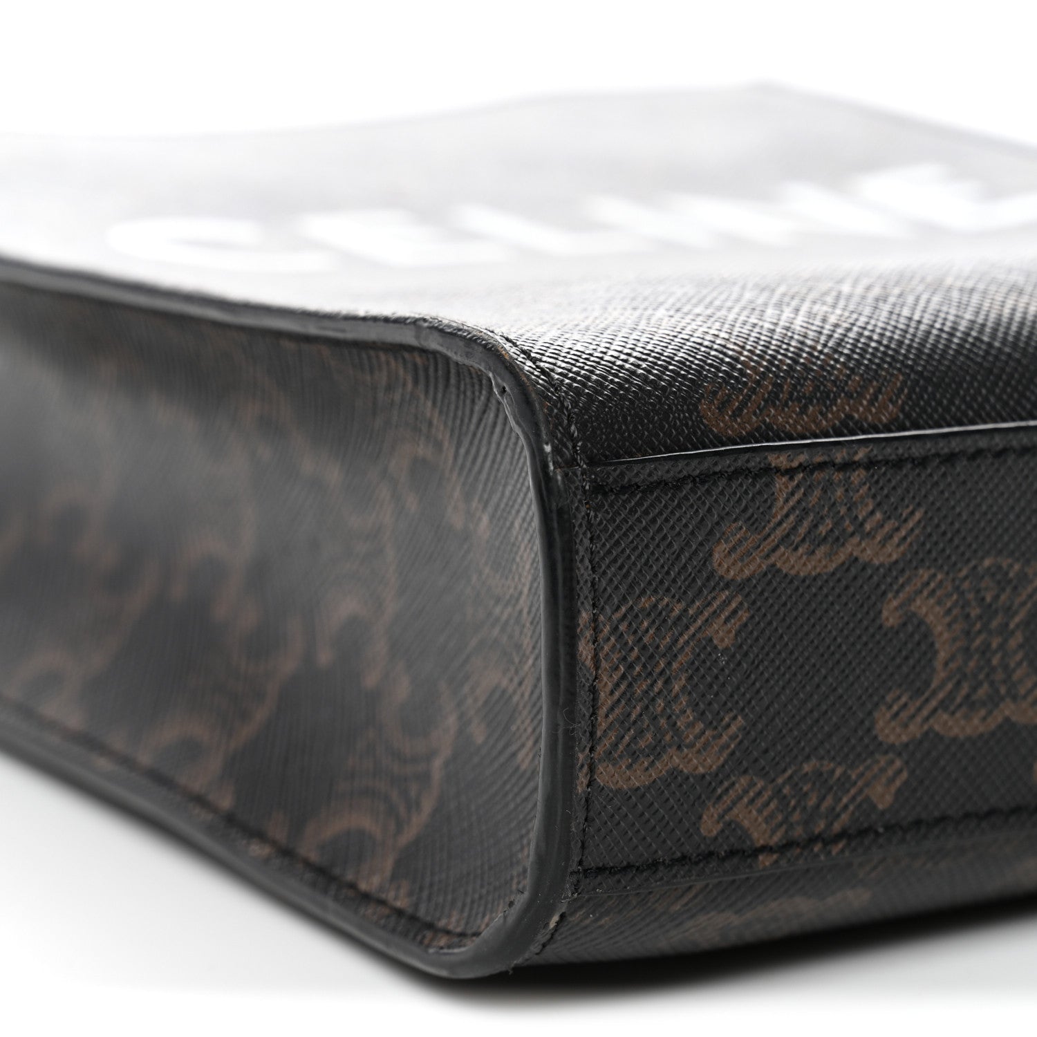 Triomphe Canvas Calfskin Mini Vertical Cabas Tan