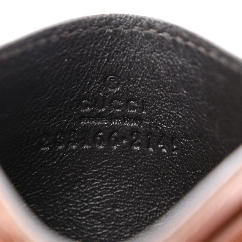 GG Supreme Monogram Calfskin  Holder Beige Ebony Cuir