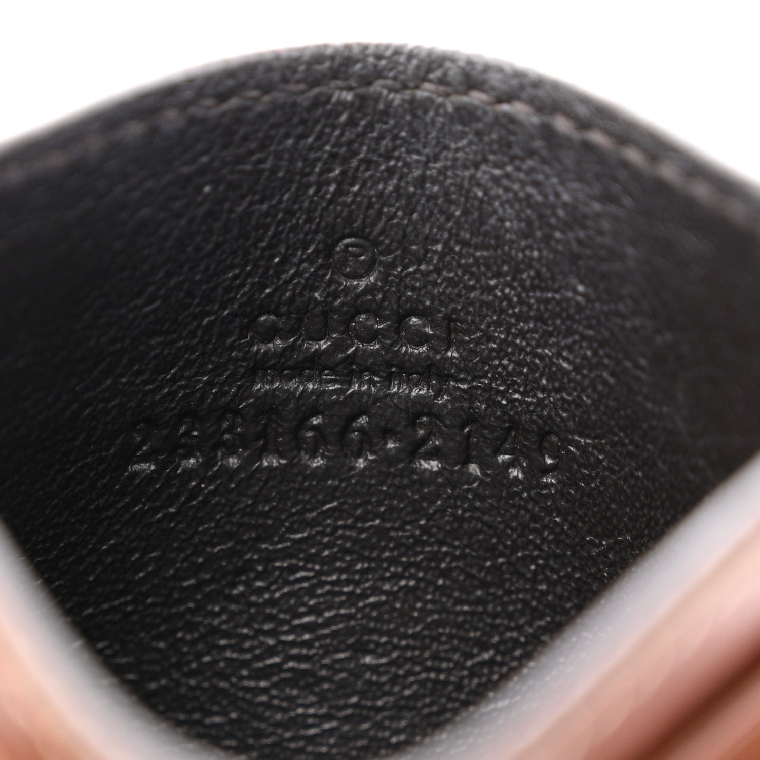 GG Supreme Monogram Calfskin  Holder Beige Ebony Cuir