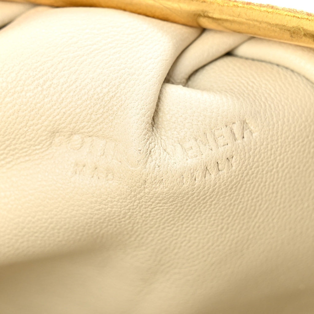 Metallic Crinkled Lambskin The Mini Pouch Oro