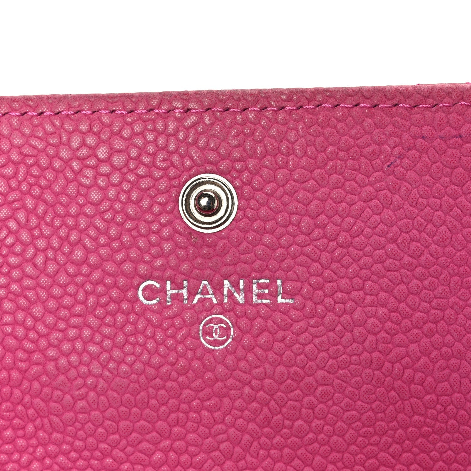 Caviar Quilted Large Gusset Flap Wallet Pink