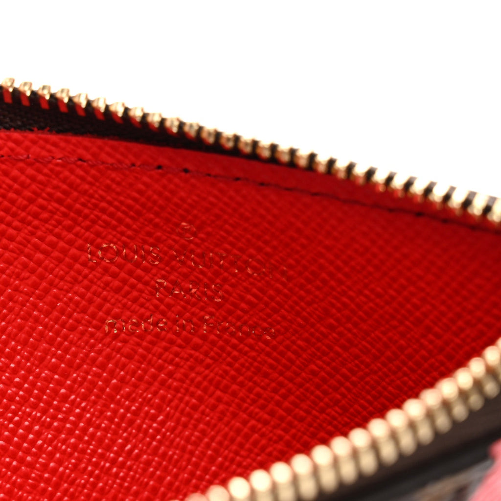 Monogram Zipped Romy  Holder Red