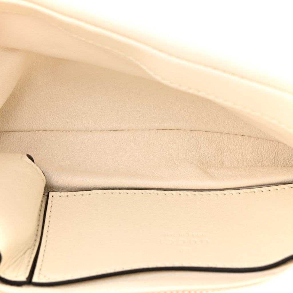 Lambskin Mini GG Milano Top Handle Shoulder Bag White