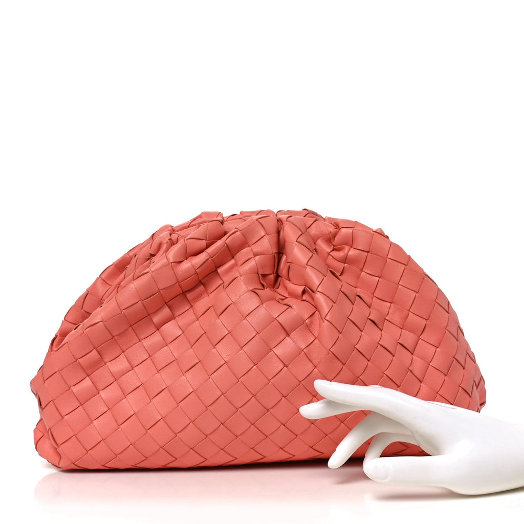 Nappa Maxi Intrecciato The Pouch Oversized Clutch Peach