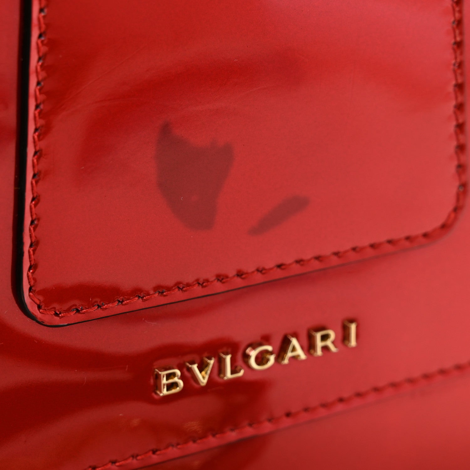 Metallic Calfskin Serpenti Forever Top Handle Dark Red