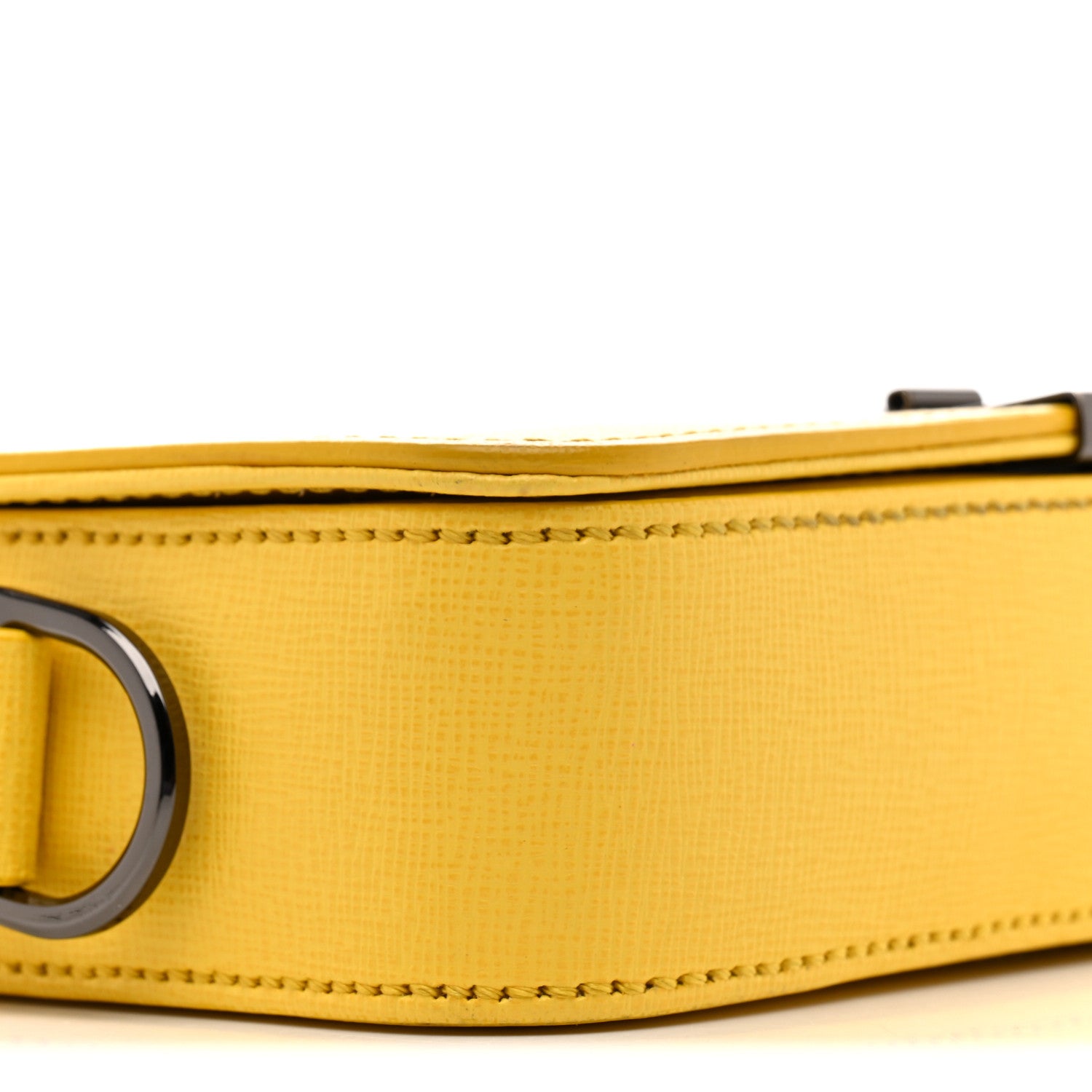 Calfskin Mini Binder Clip Bag Yellow