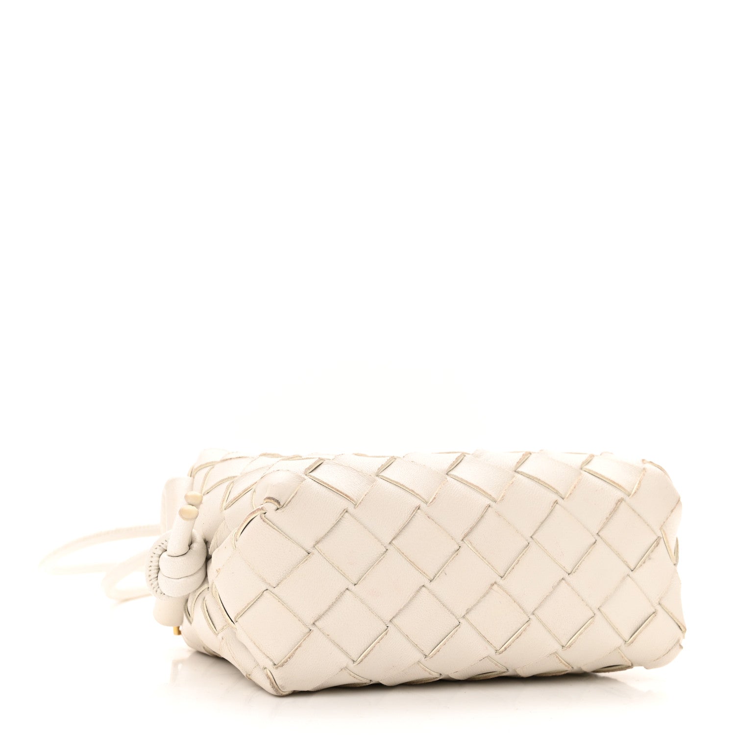 Nappa Intrecciato Candy Loop Camera Bag White