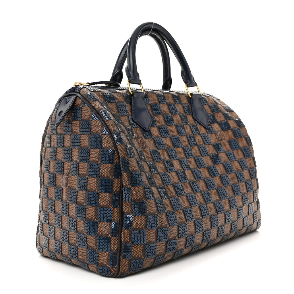 Damier Paillettes Speedy 30 Blue