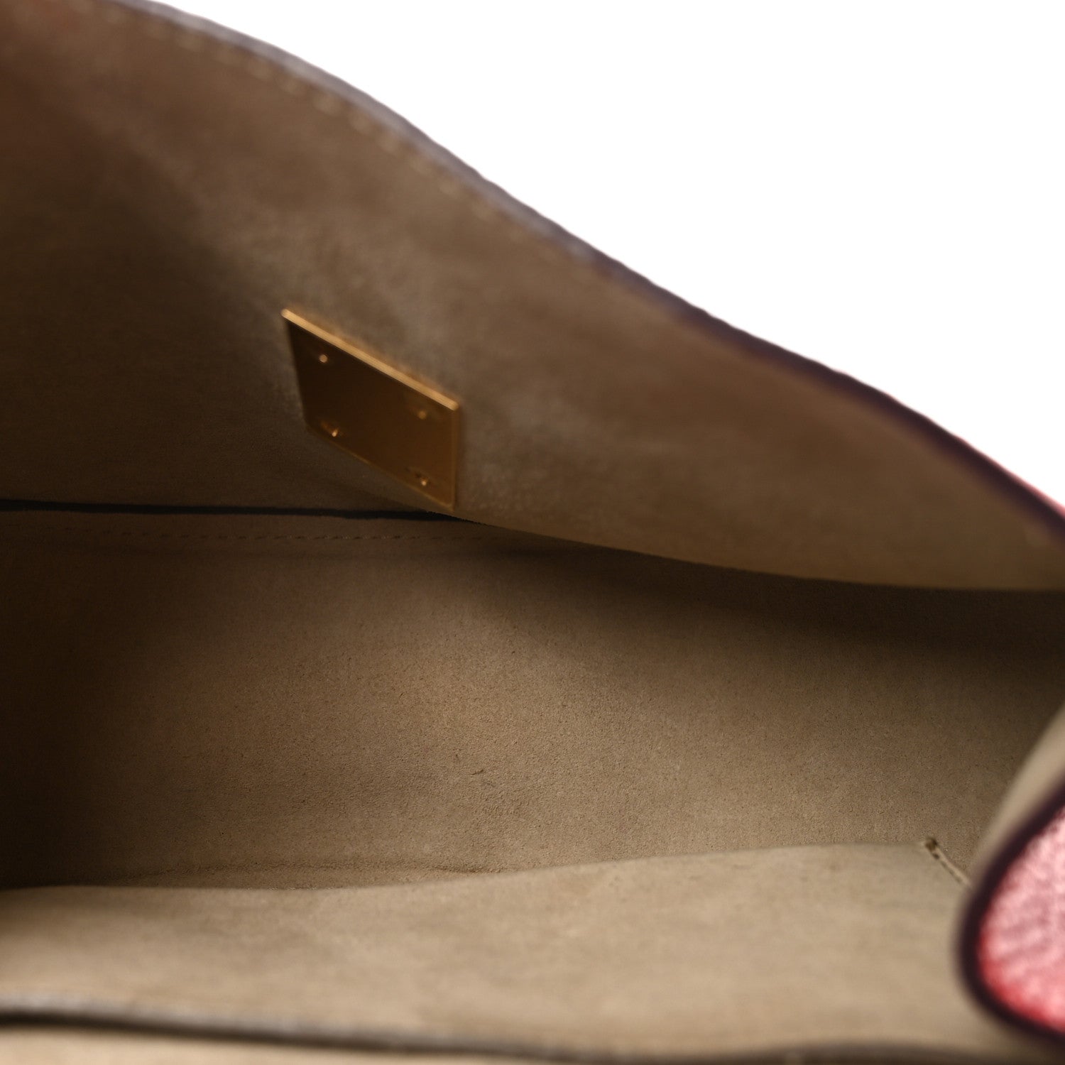 Grained Lambskin Drew Shoulder Bag Plaid Red