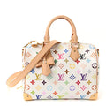 LV X TM Monogram Multicolor Speedy Bandouliere 25 White