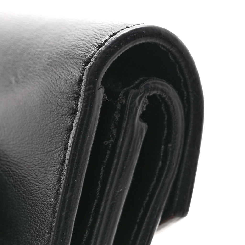 Smooth Calfskin Quilted Check TB Envelope Belt Bag Black