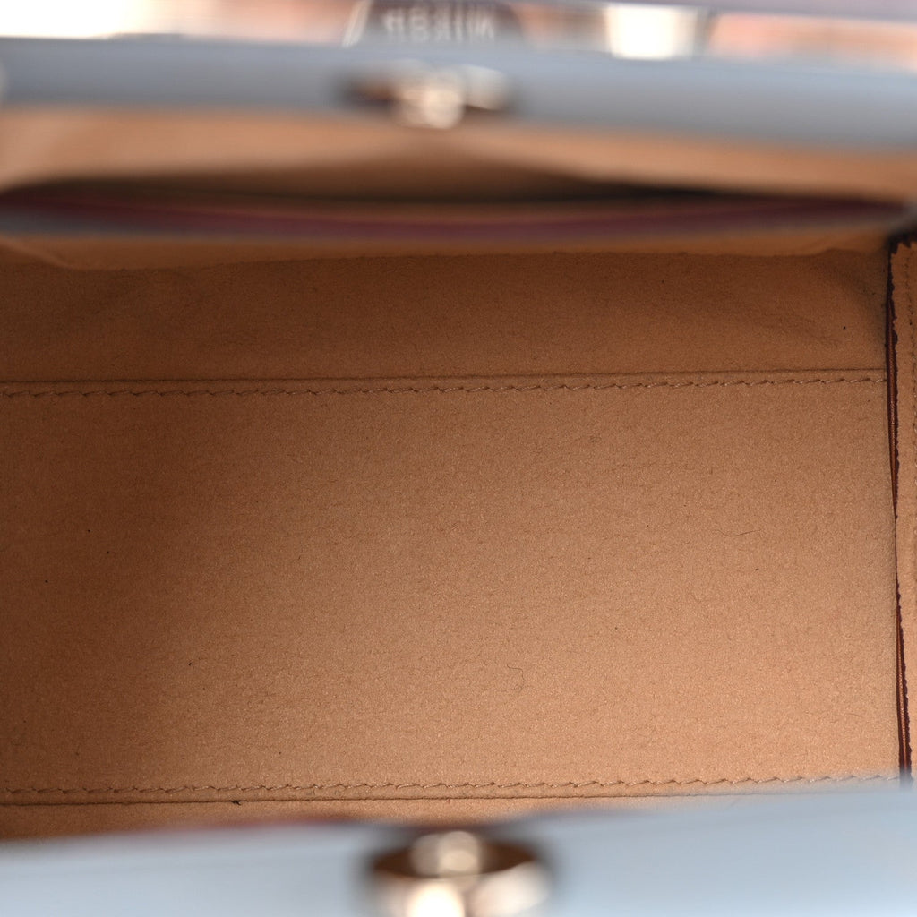 Calfskin The Short Story Shoulder Bag Blue Brown
