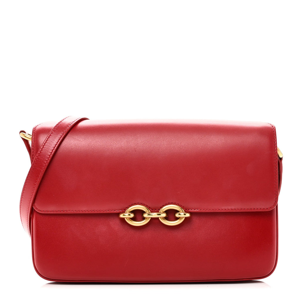 Smooth Calfskin Le Maillon Satchel Rouge Eros