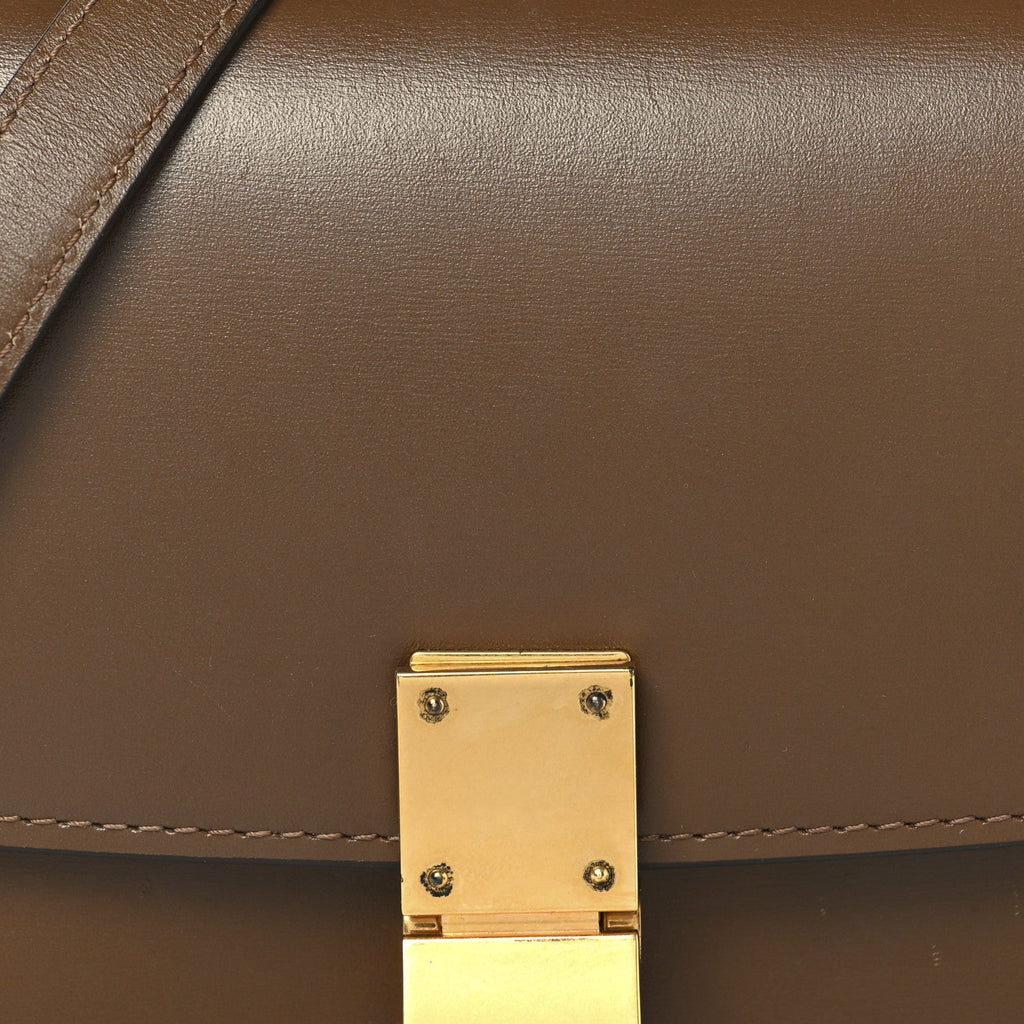 Box Calfskin Small Classic Box Flap Bag Camel