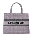Raffia Cannage Medium Book Tote Lilac