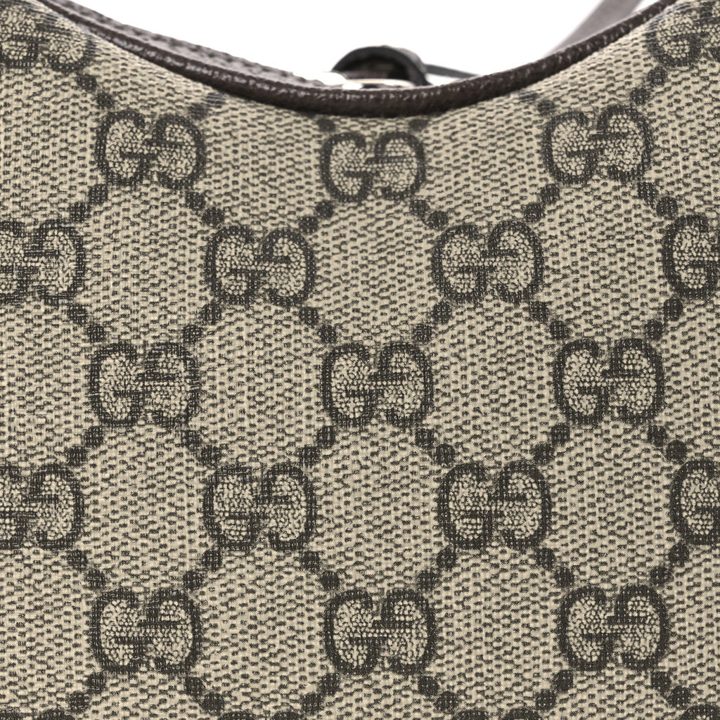 GG Supreme Monogram Textured Dollar Calfskin Web Mini Attache Bag Beige Ebony New Acero