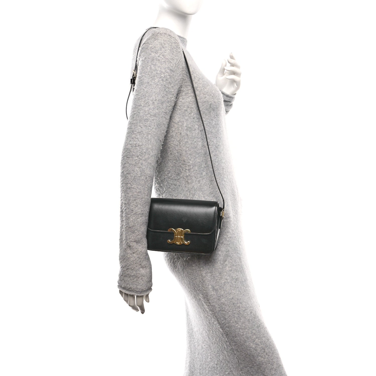 Shiny Calfskin Teen Triomphe Black