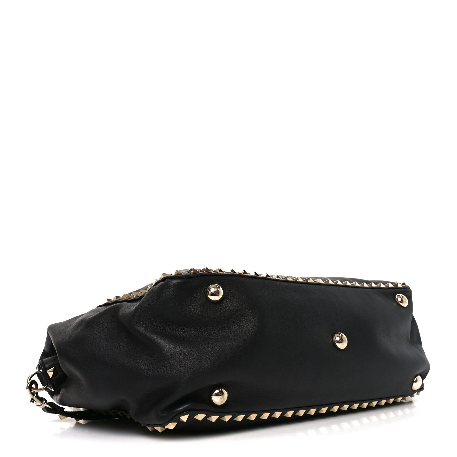 Vitello Medium Rockstud Tote Tote Black