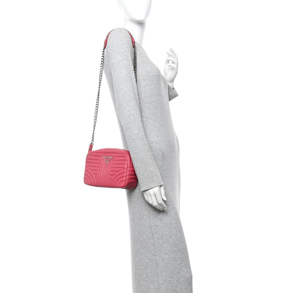 Soft Calfskin Diagramme Camera Bag Peonia