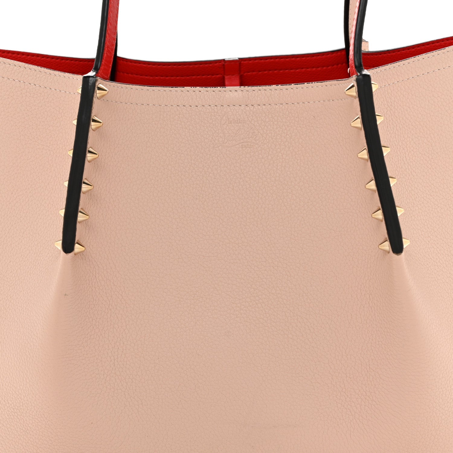 Calfskin Spiked Small Cabarock Shopper Tote Rose De Chine