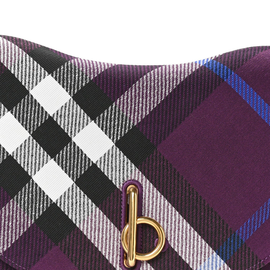 Jacquard Check Medium Rocking Horse Crossbody Pansy