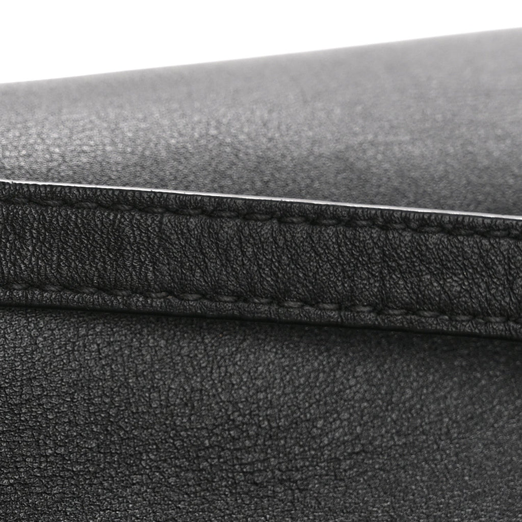 Calfskin Small The Point Triangle Bag Black