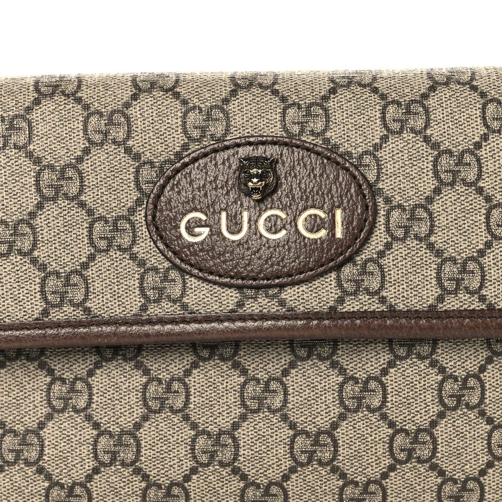 GG Supreme Monogram Neo Vintage Web Belt Bag Brown