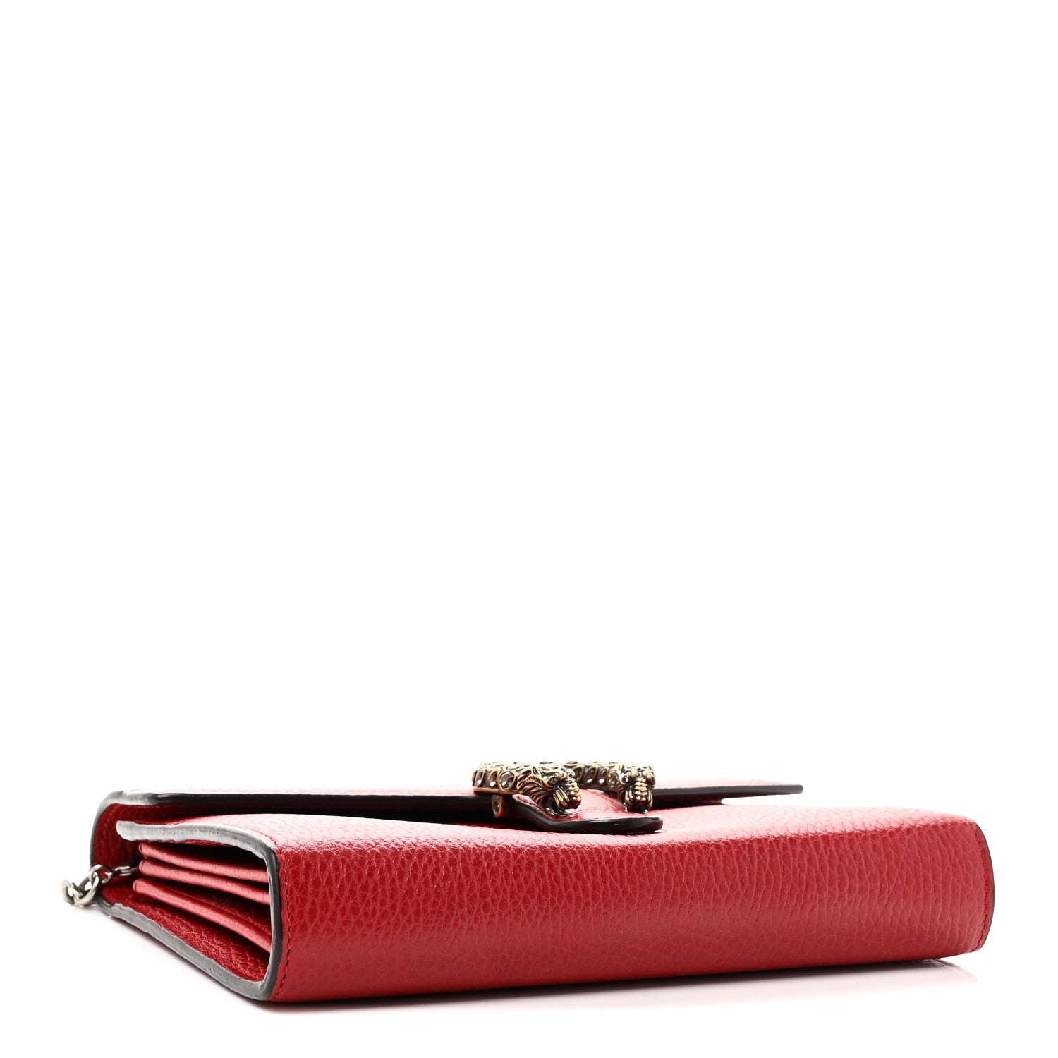 Calfskin Mini Dionysus Chain Wallet Hibiscus Red