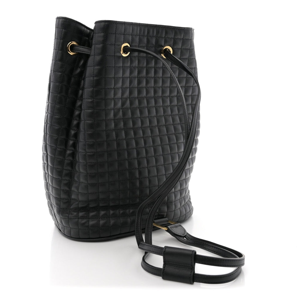 Calfskin Quilted Small C Backpack Black
