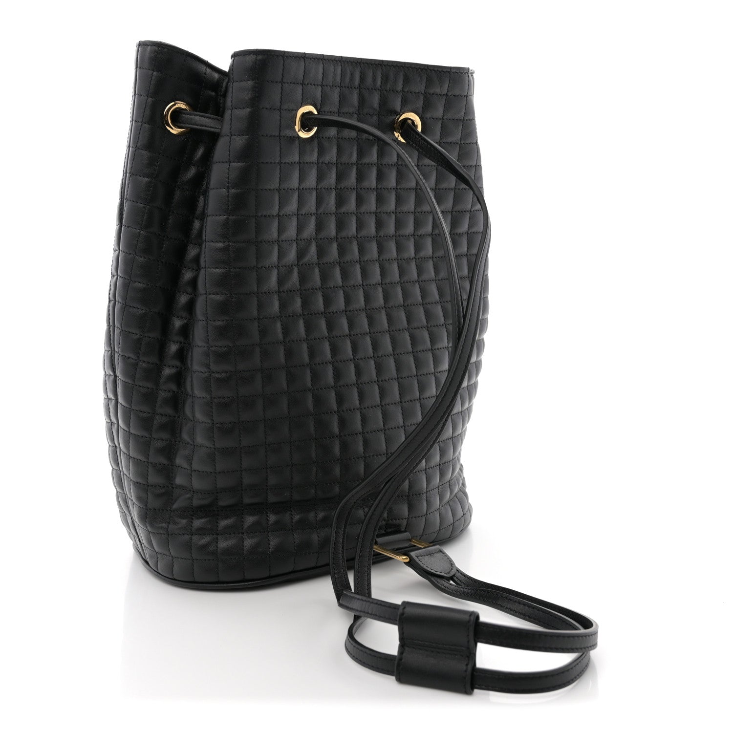 Calfskin Quilted Small C Backpack Black