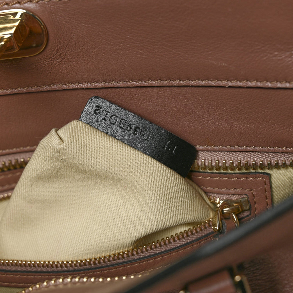 Vitello Small Rockstud Double Handle Tote Antique Rose