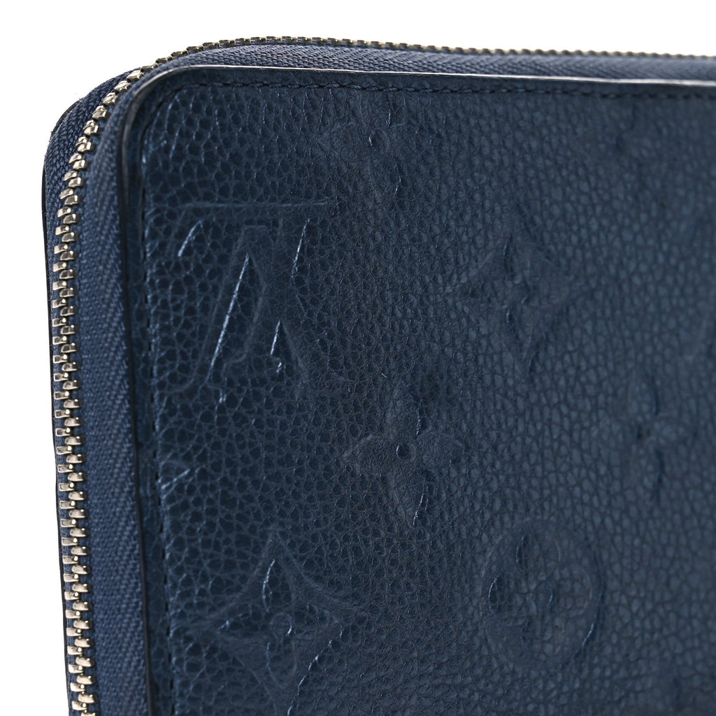 Metallic Empreinte Monogram Zippy Wallet Navy Nacre