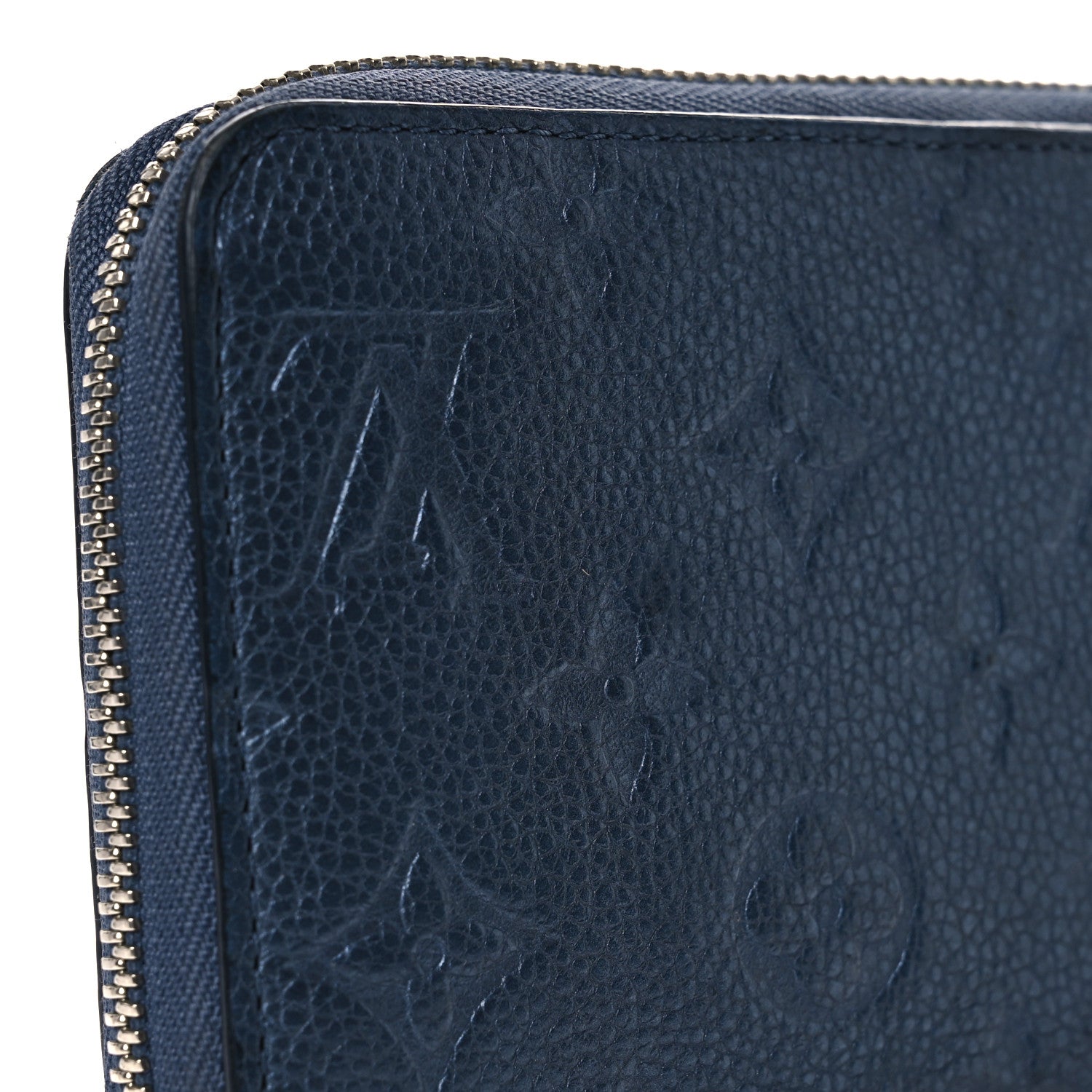 Metallic Empreinte Monogram Zippy Wallet Navy Nacre